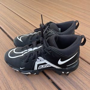 Nike Alpha Menace Shark Football Cleats 13C black white